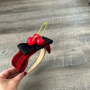 Accessories | Handmade Designer Fascinator Headband Cherries 